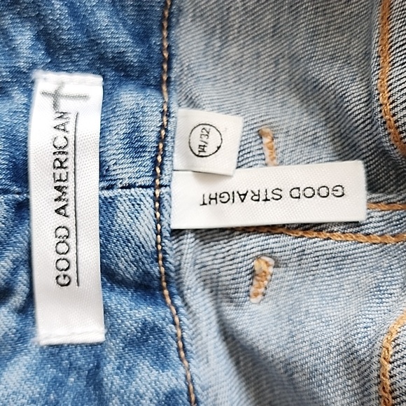 GOOD AMERICAN STRAIGHT JEANS/  14/32 - Picture 4 of 14